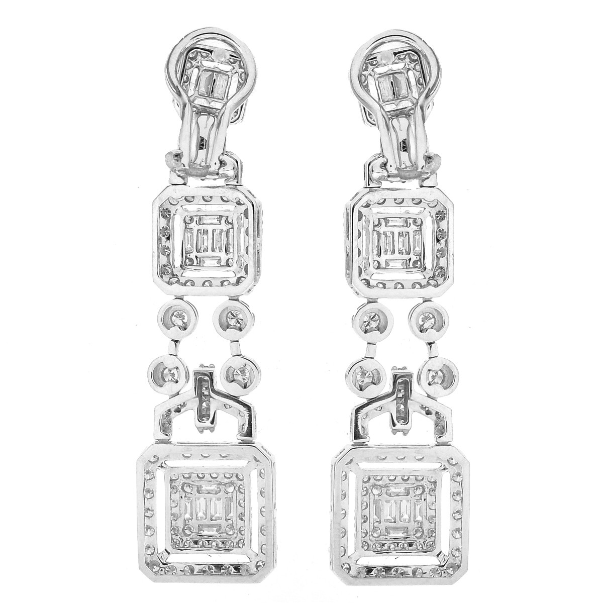 5.0ct TW Diamond and 18K Gold Earrings