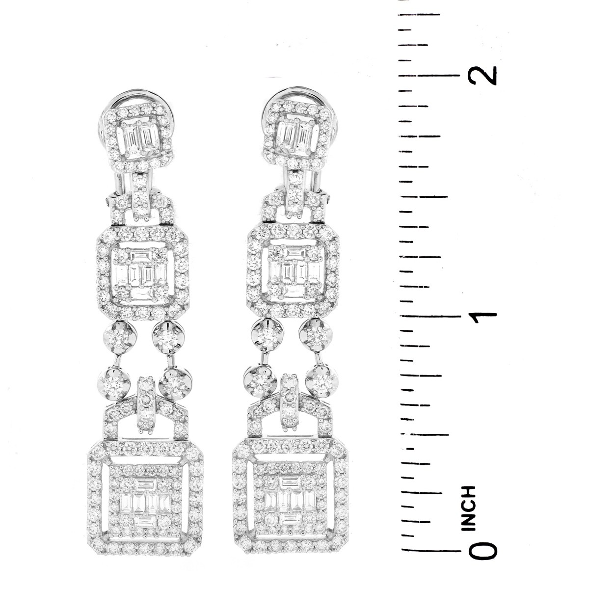 5.0ct TW Diamond and 18K Gold Earrings