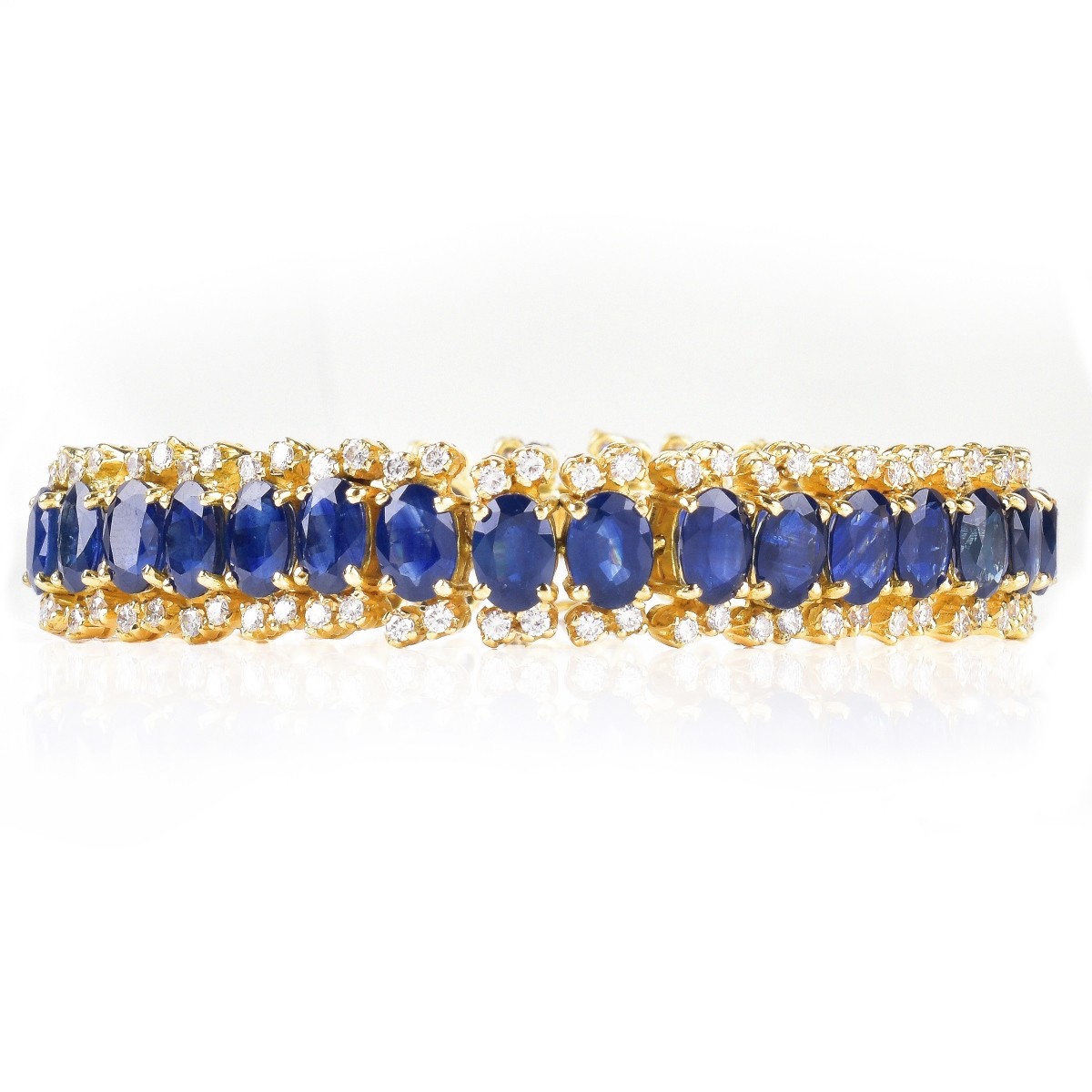 Sapphire, Diamond and 18K Gold Bracelet