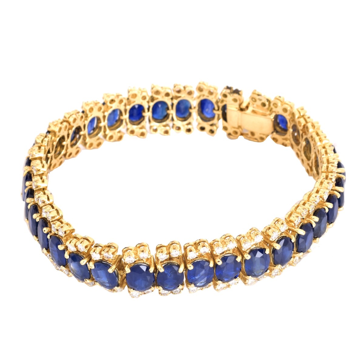 Sapphire, Diamond and 18K Gold Bracelet