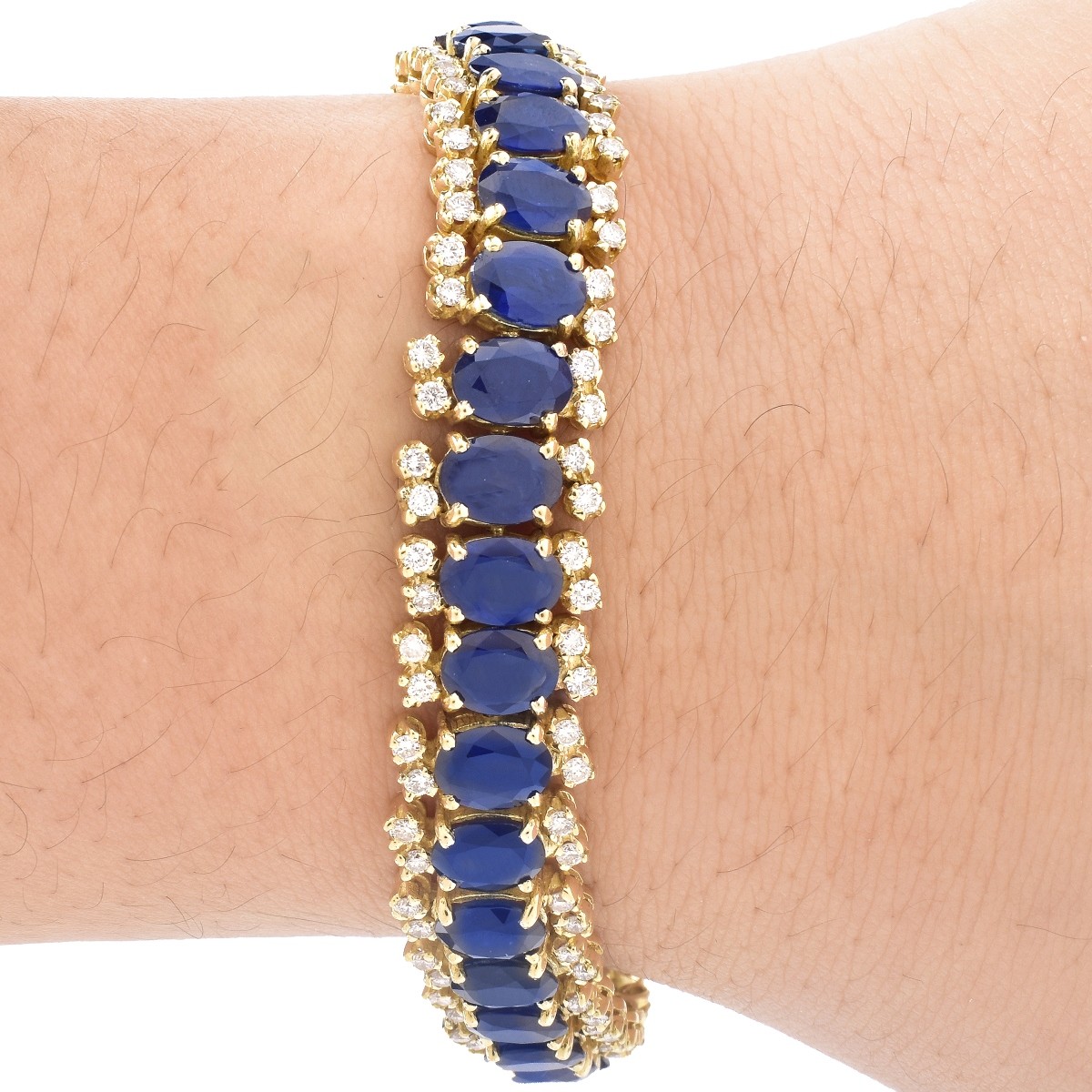 Sapphire, Diamond and 18K Gold Bracelet