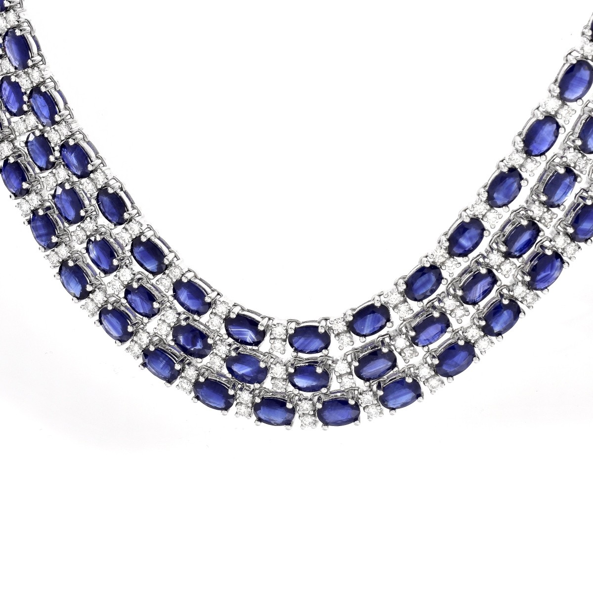 Sapphire, Diamond and 18K Gold Necklace