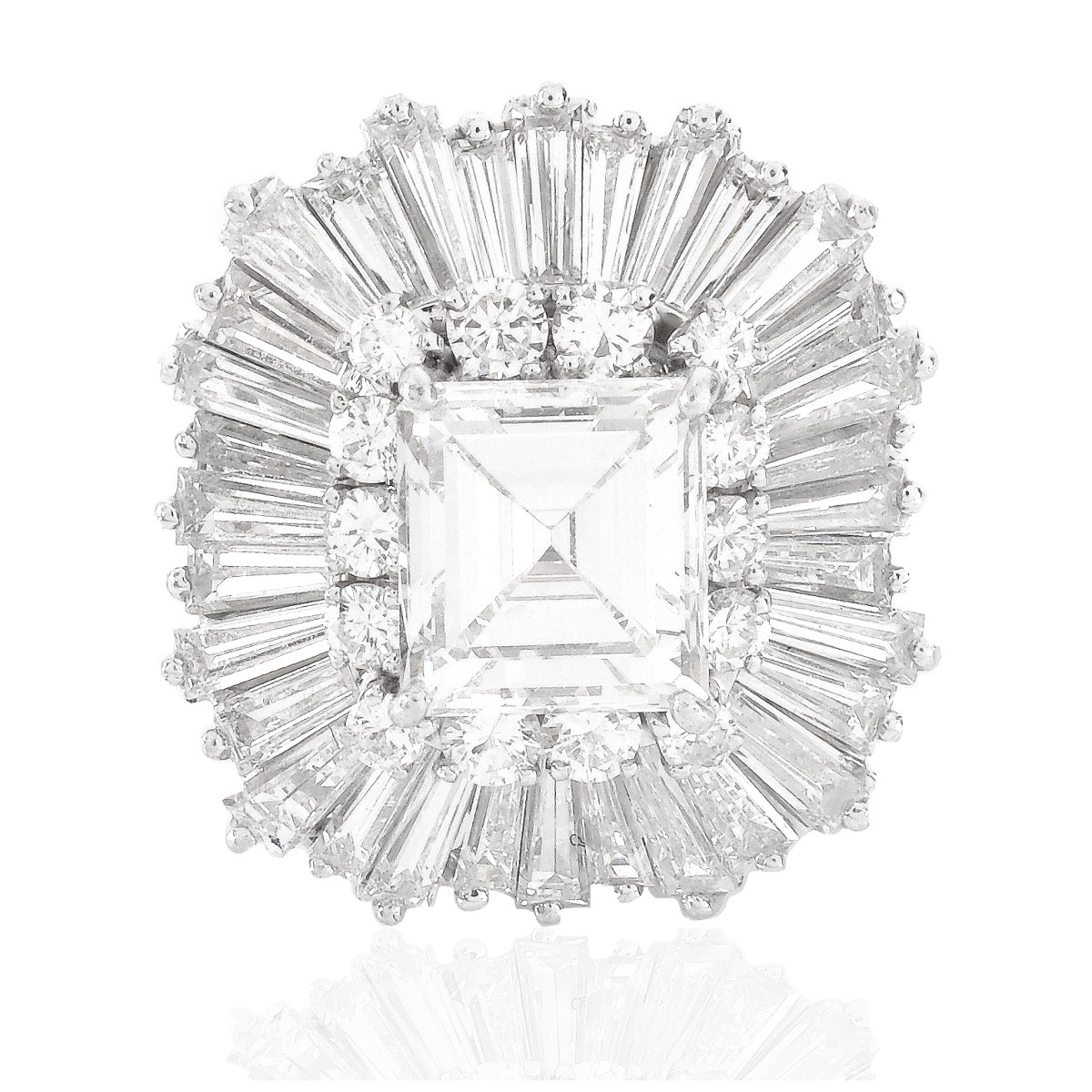 7.73ct TW Diamond and Platinum Ring