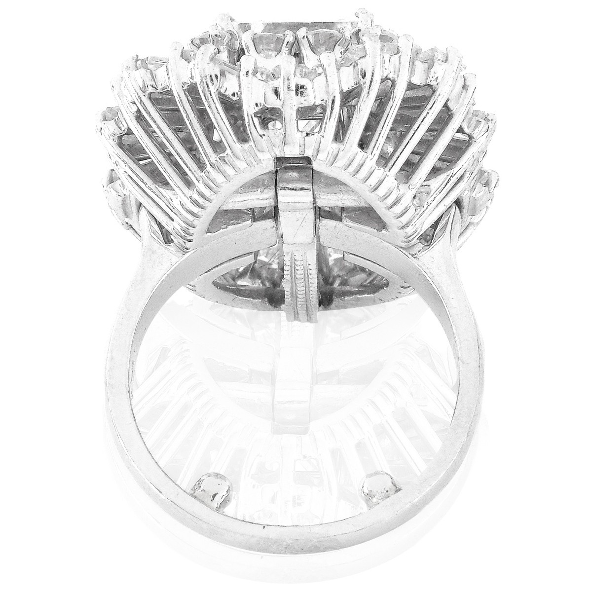 7.73ct TW Diamond and Platinum Ring