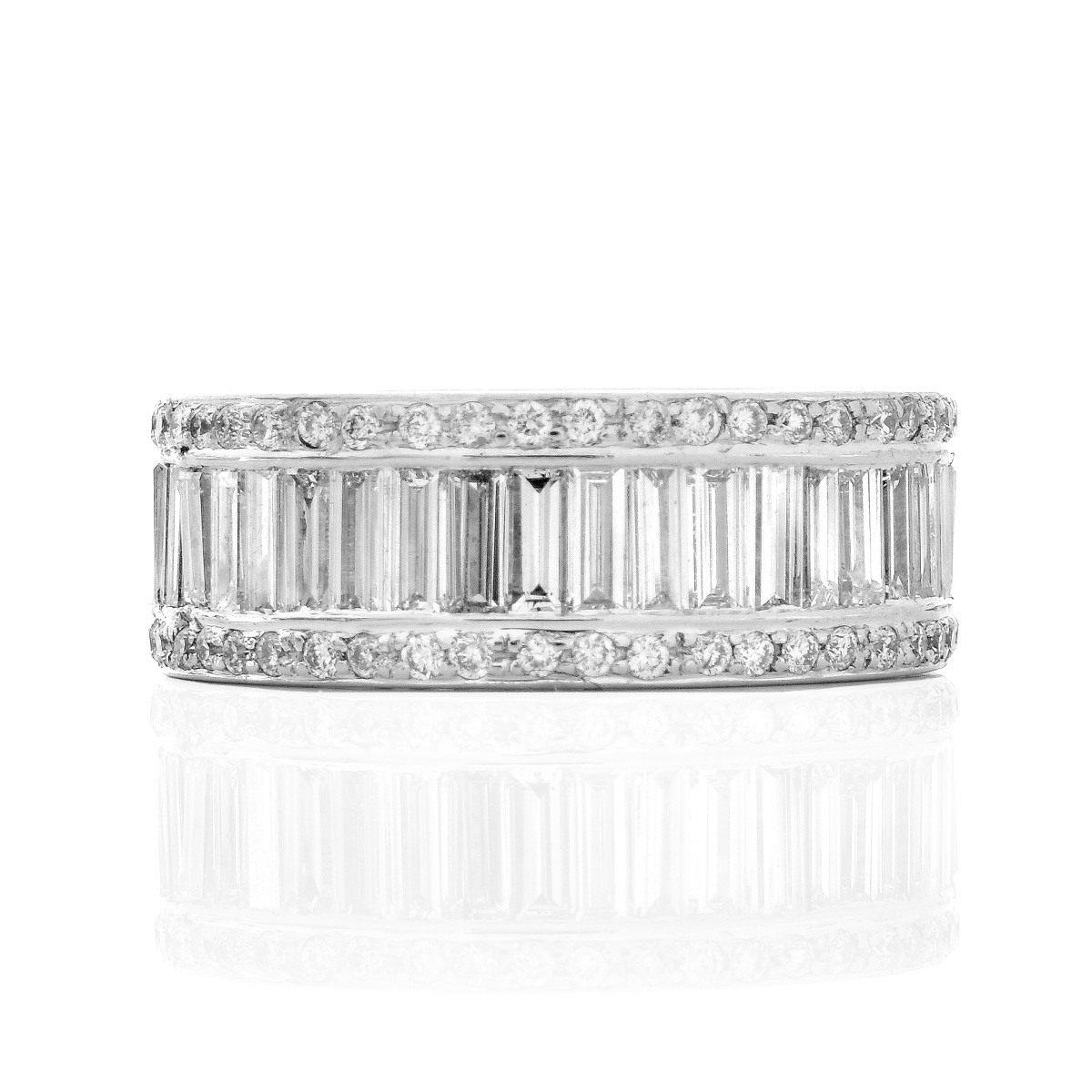 Diamond and White Gold Eternity Band