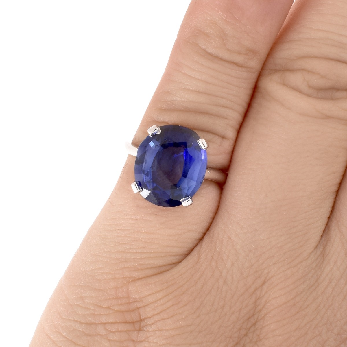 ASGL Sapphire and 14K Gold Ring