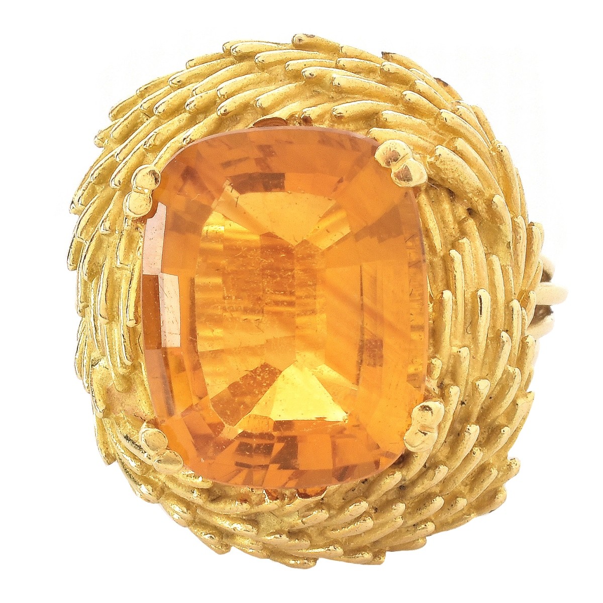 Citrine and 18K Gold Ring