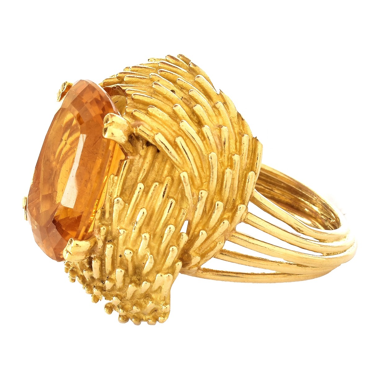 Citrine and 18K Gold Ring