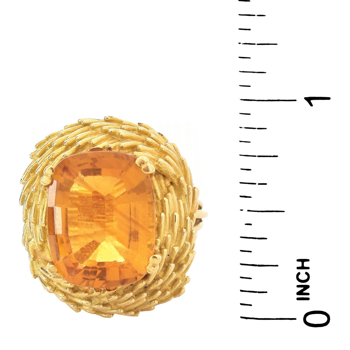 Citrine and 18K Gold Ring