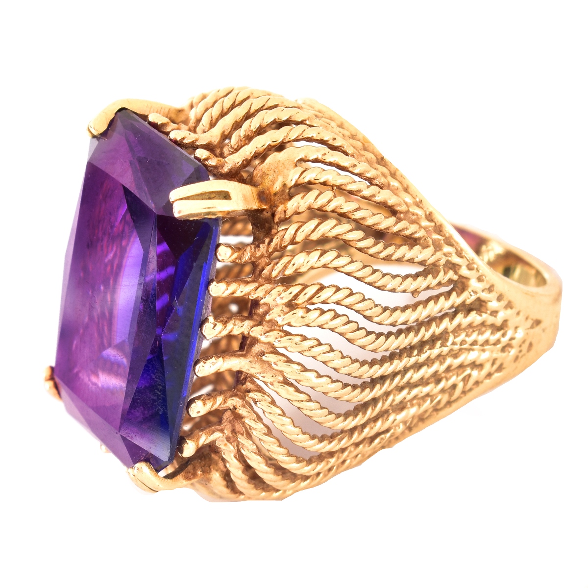 Vintage Amethyst and 14K Gold Ring