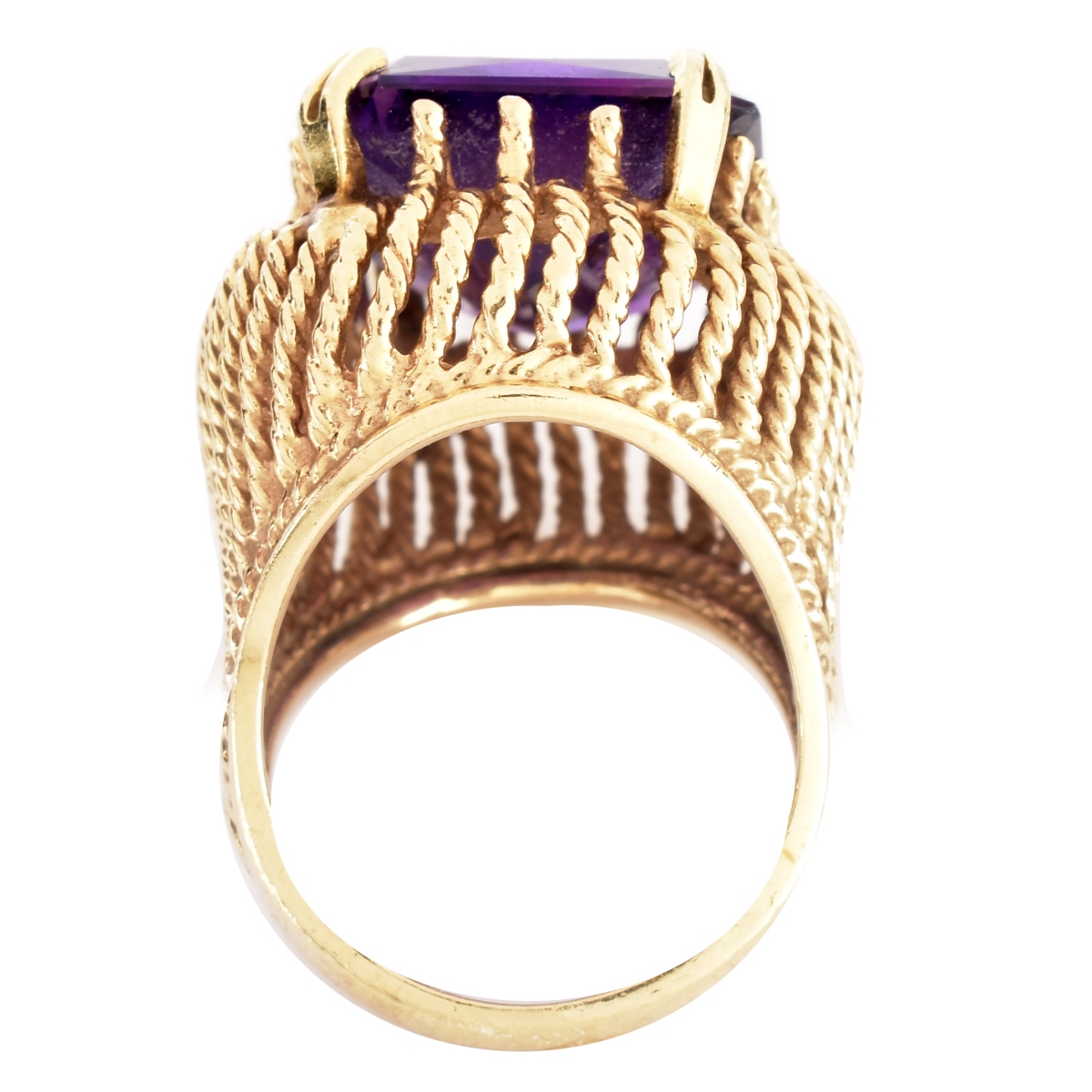 Vintage Amethyst and 14K Gold Ring