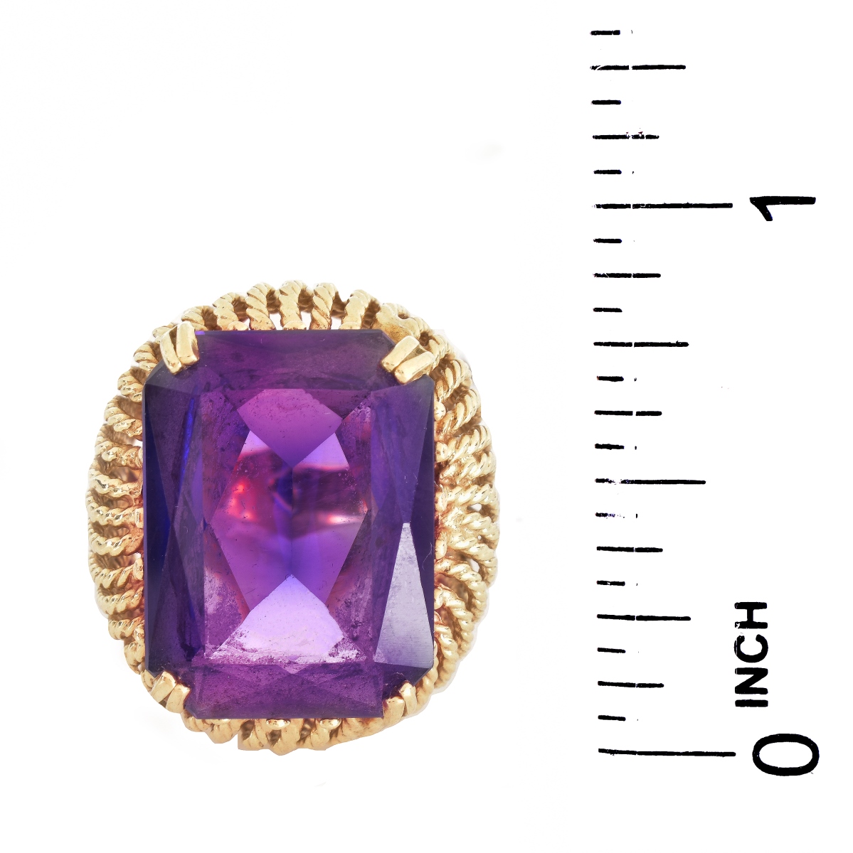 Vintage Amethyst and 14K Gold Ring