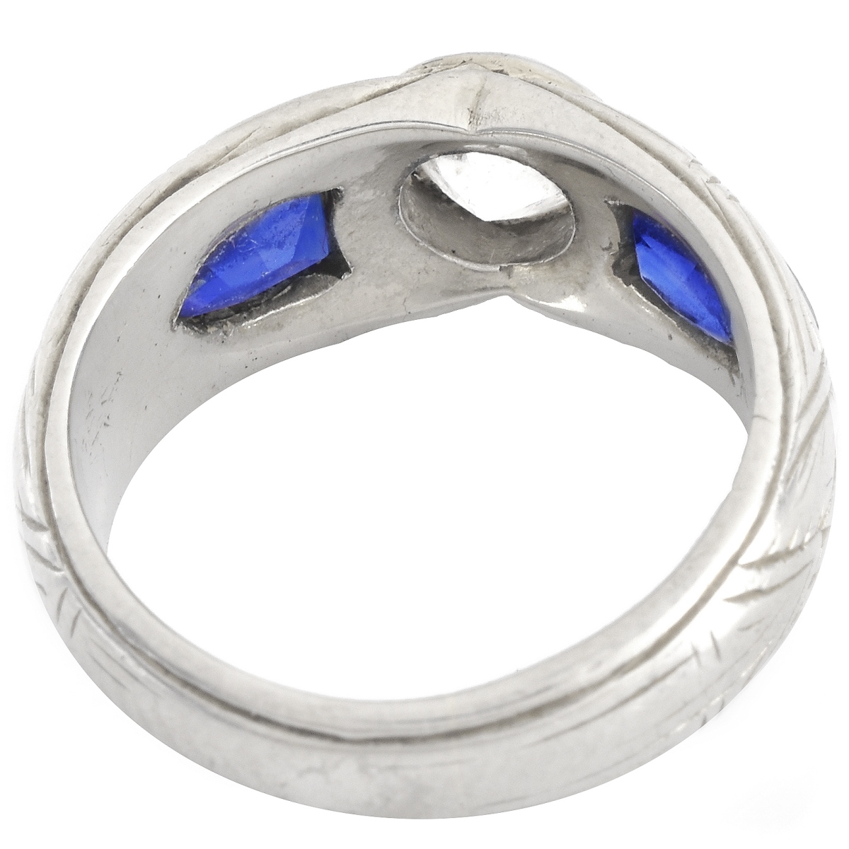 Art Deco Diamond and Sapphire Ring