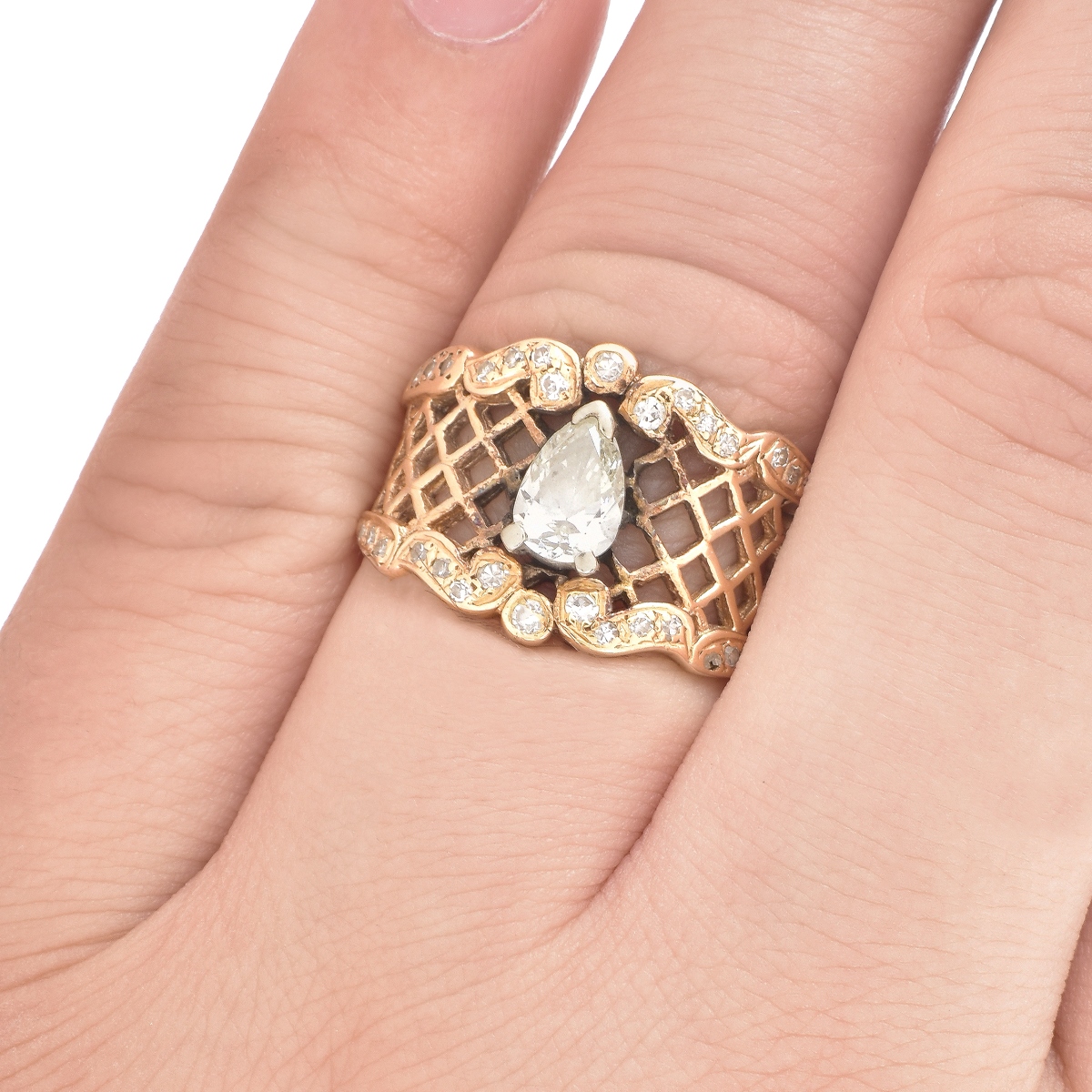 Diamond and 14K Gold Ring