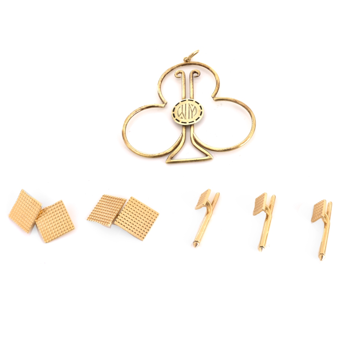 14K Dress Shirt Set and Pendant