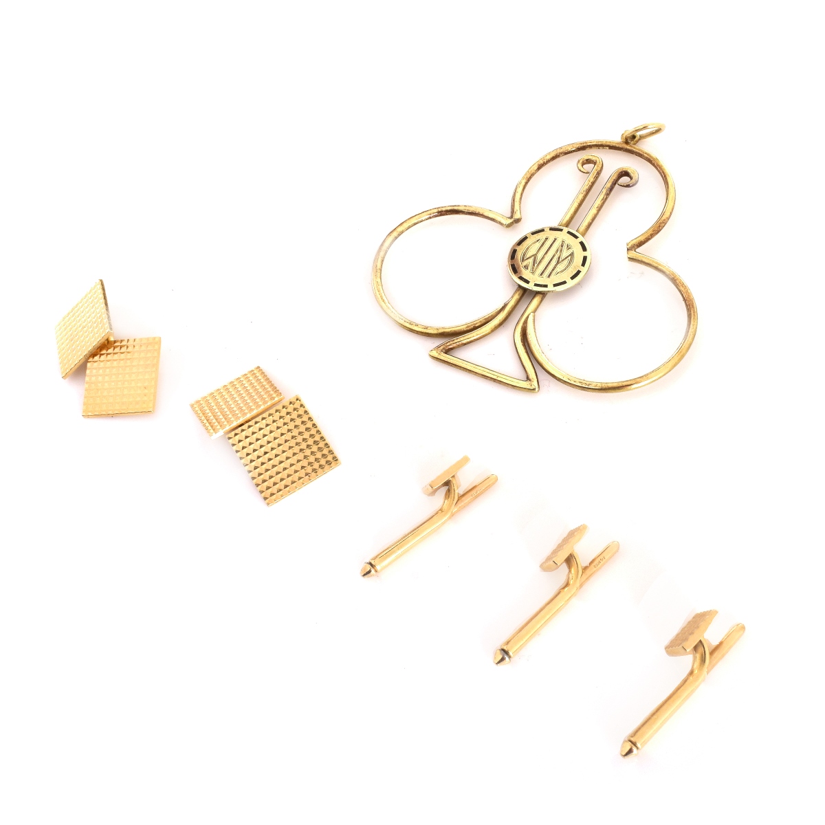 14K Dress Shirt Set and Pendant