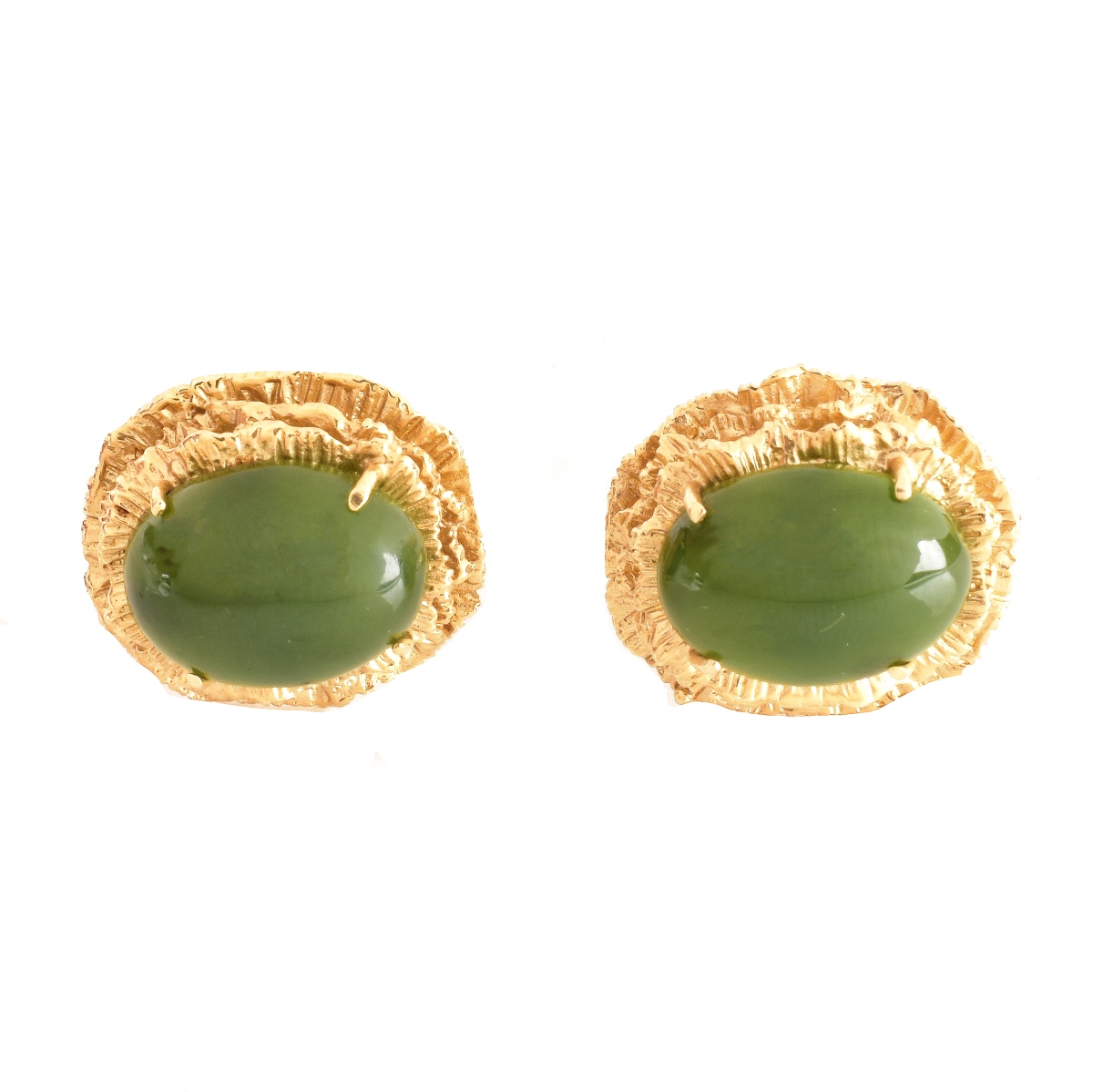 Vintage Jade and 14K Cufflinks