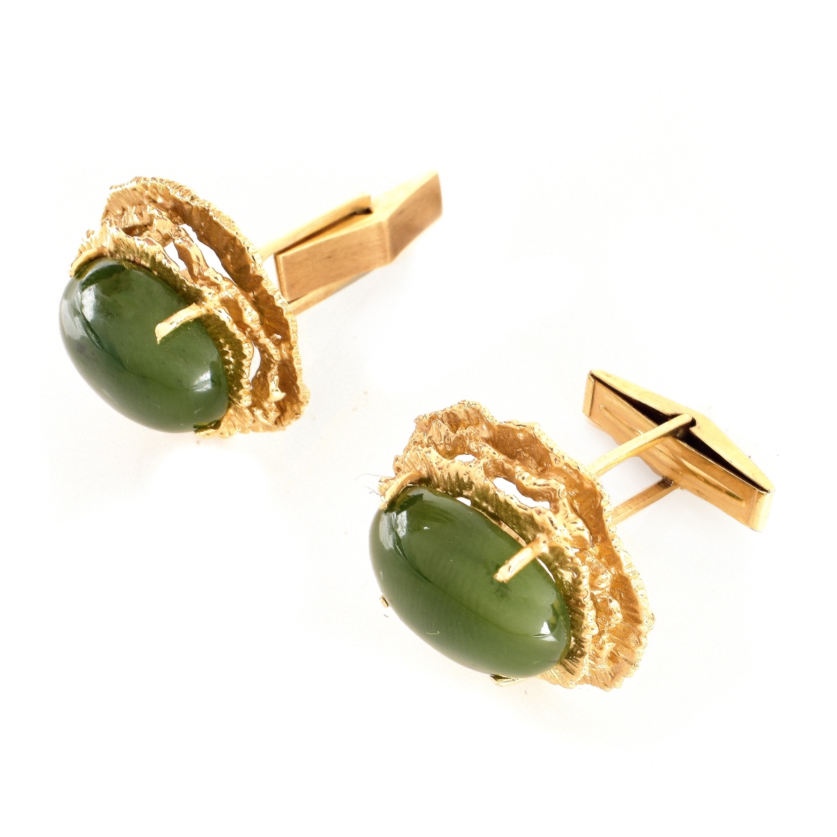 Vintage Jade and 14K Cufflinks