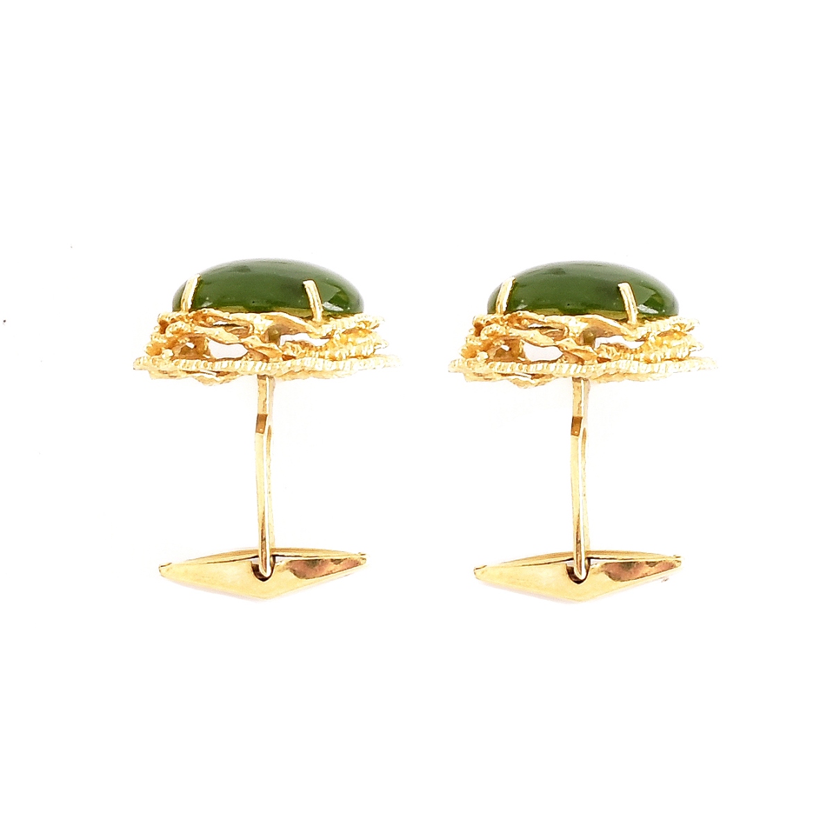 Vintage Jade and 14K Cufflinks