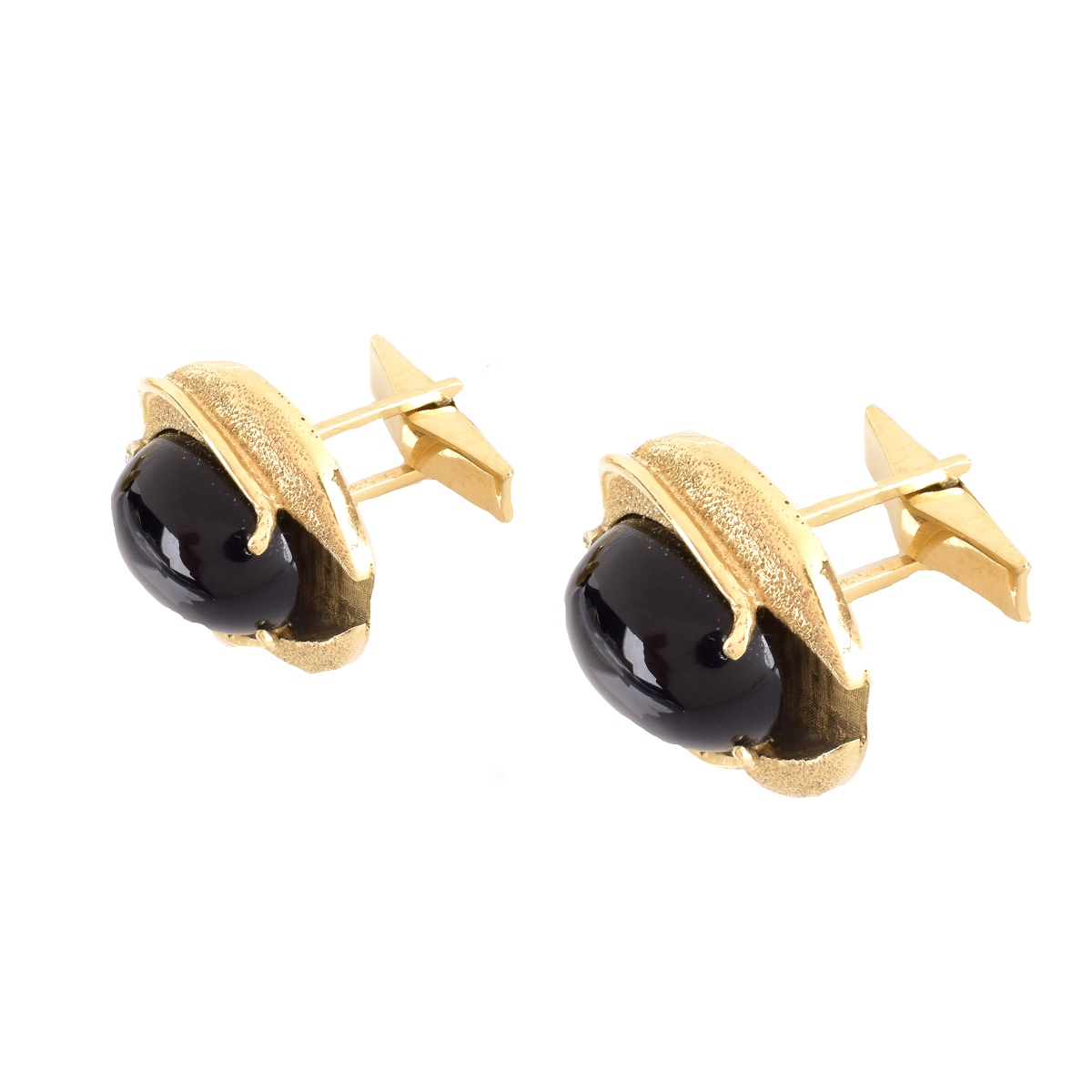 Vintage 14K Gold and Onyx Cufflinks