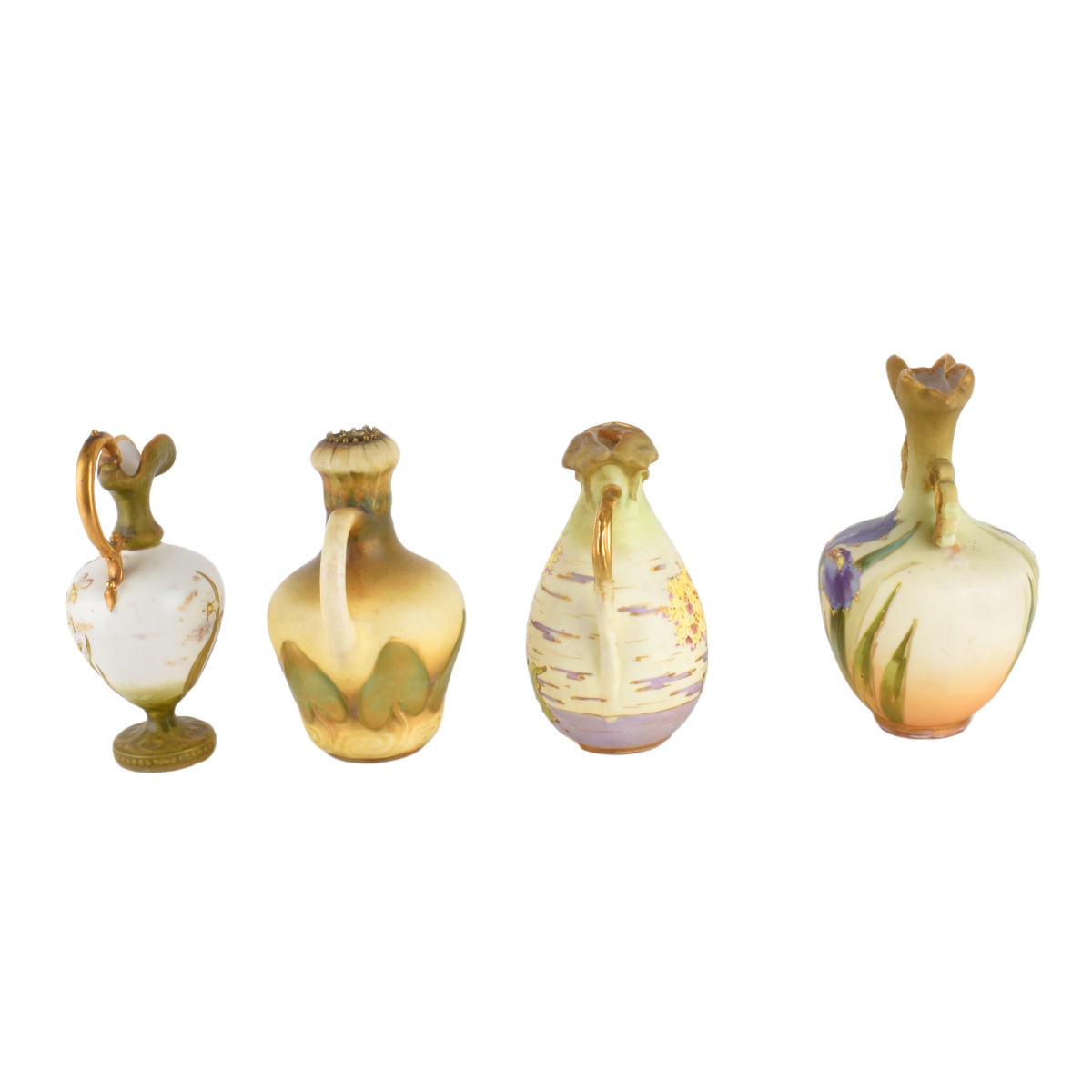 Four (4) Pcs Turn Teplitz Amphora Pottery