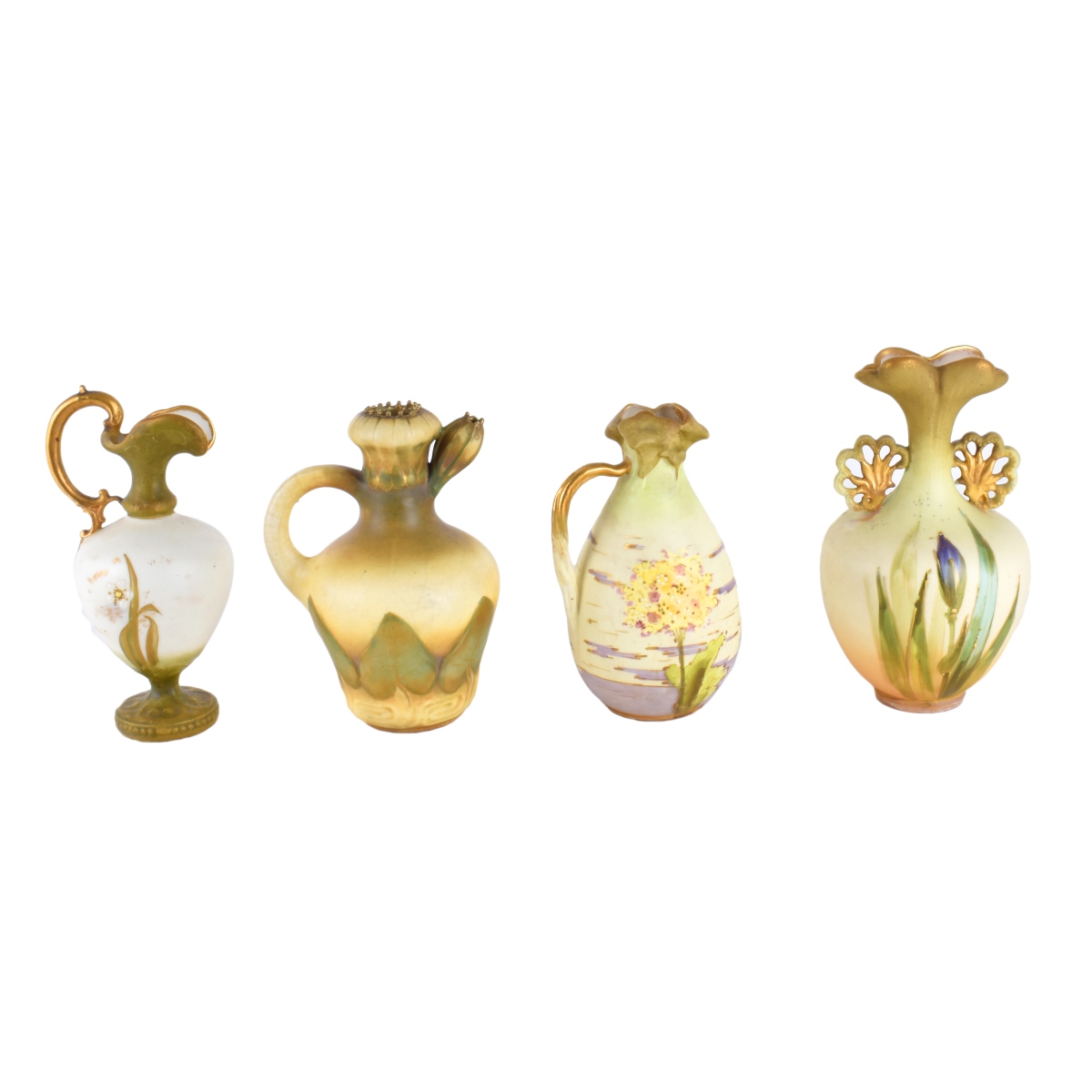 Four (4) Pcs Turn Teplitz Amphora Pottery