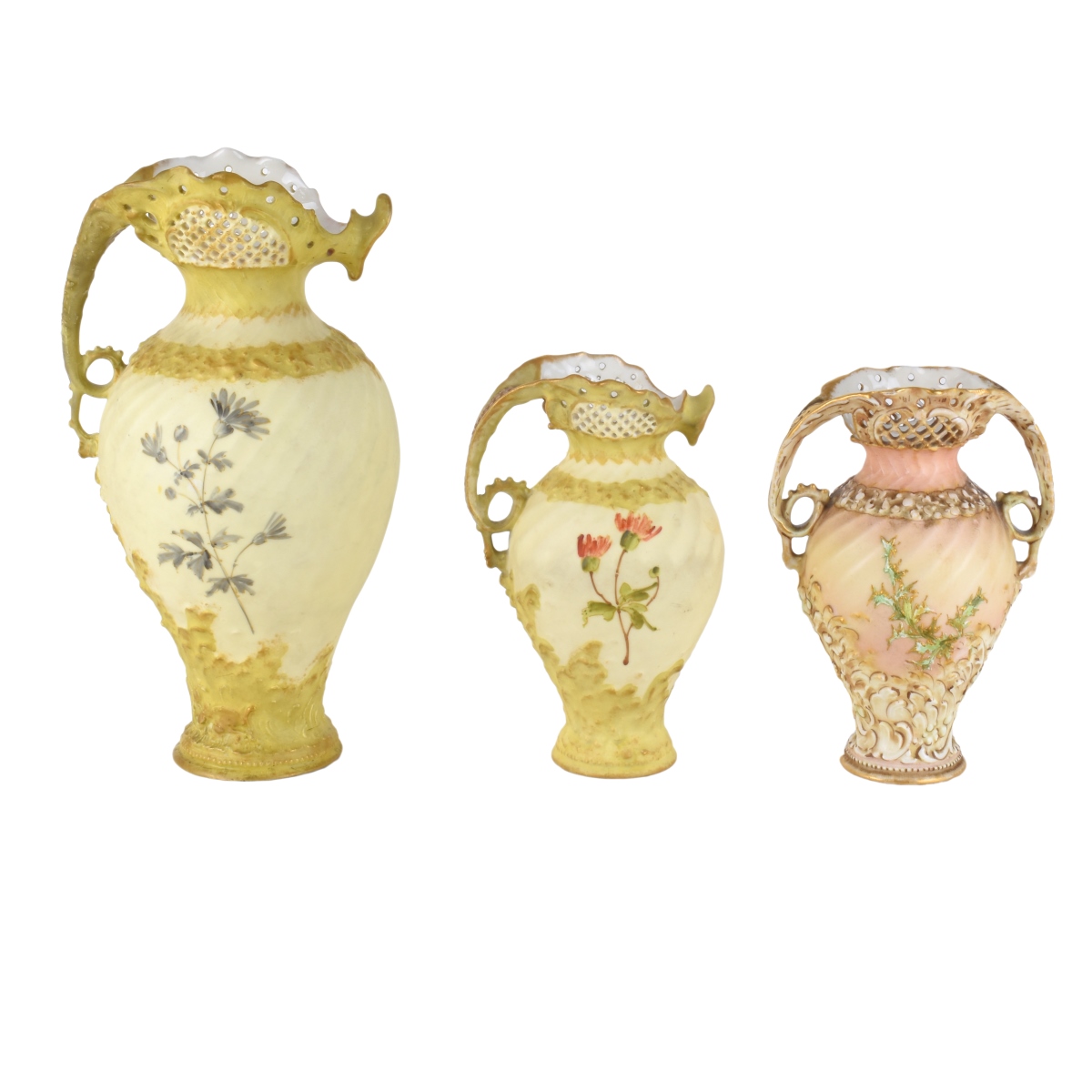 Three (3) Turn Teplitz Porcelains