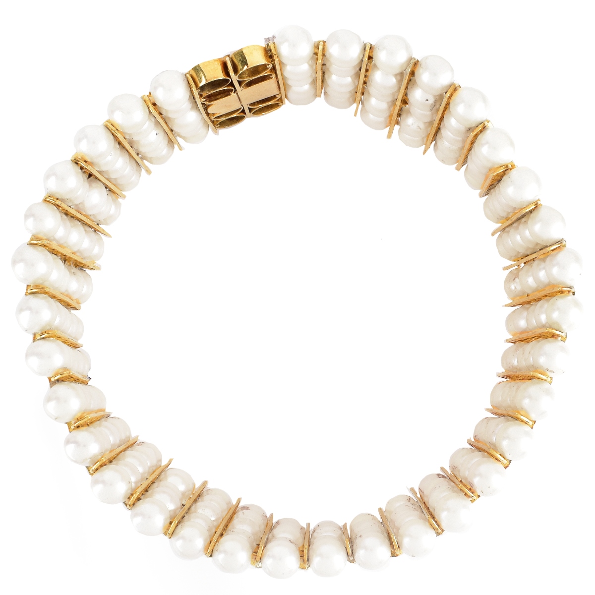 Pearl, Diamond and 18K Gold Necklace