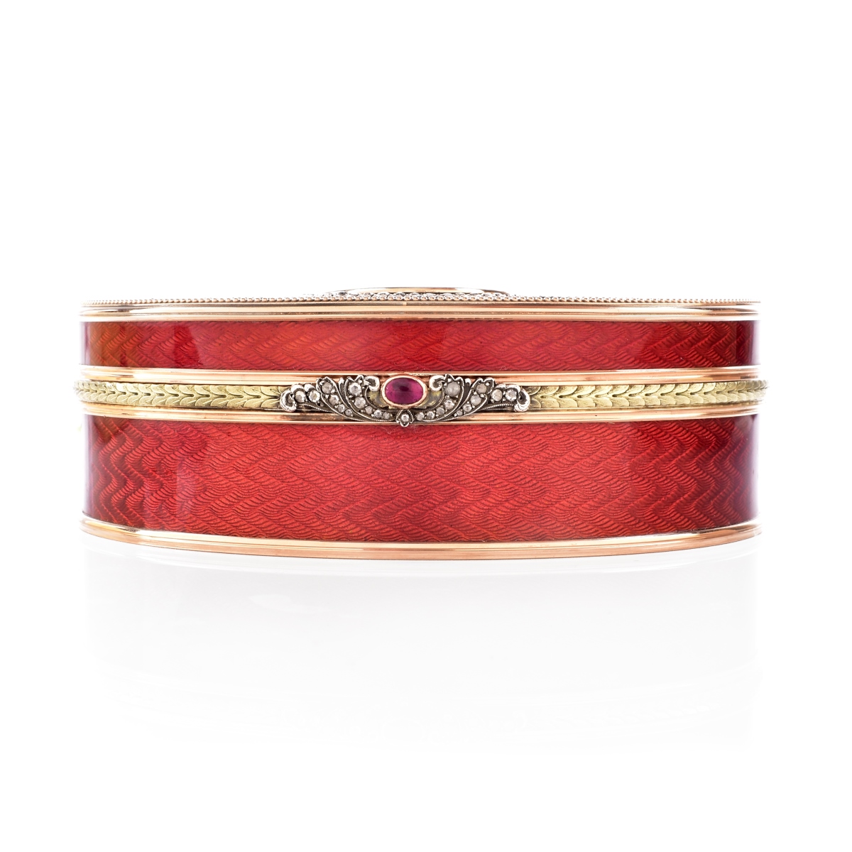 Contemporary Faberge 14K Gold and Enamel Box