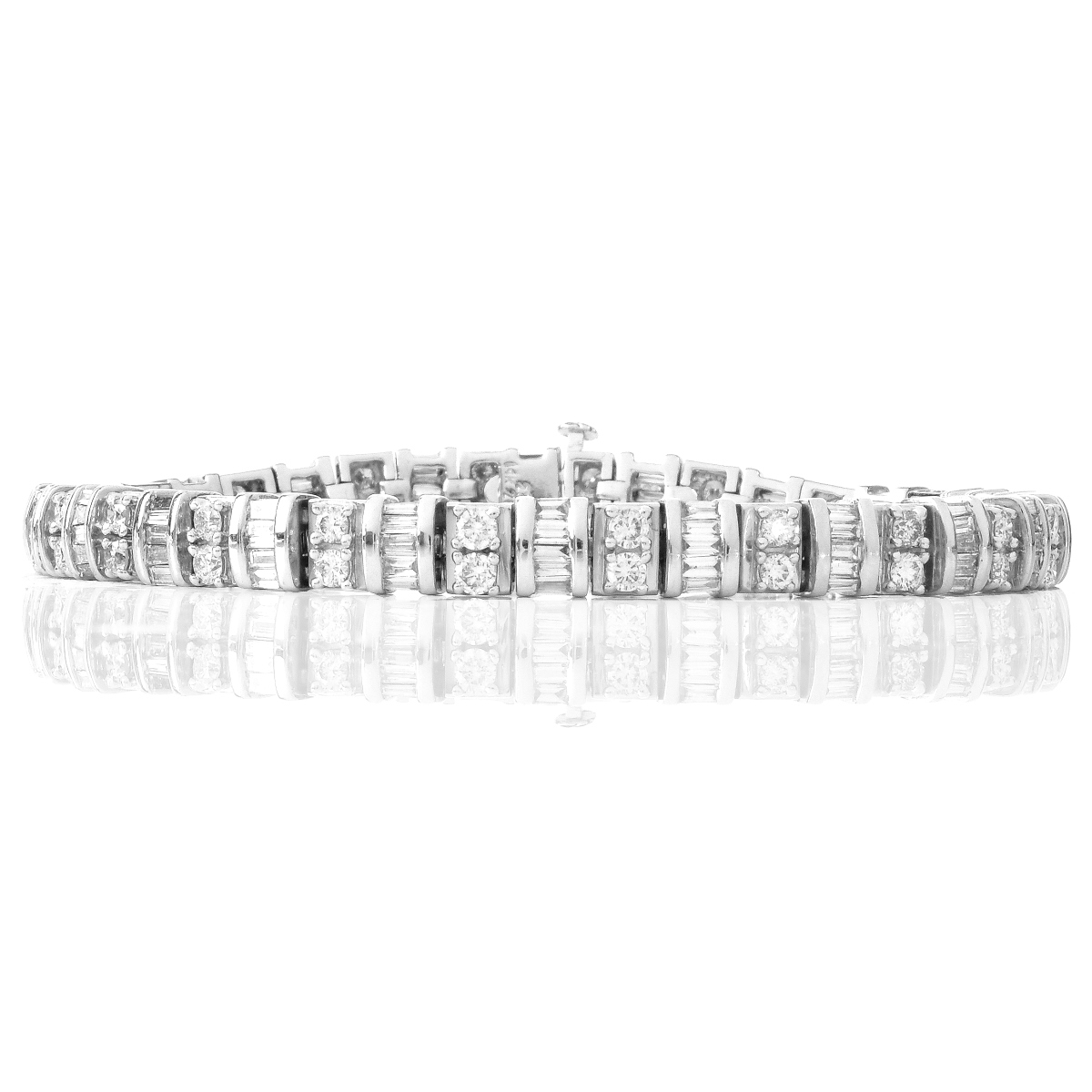 6.5ct TW Diamond and 14K Gold Bracelet