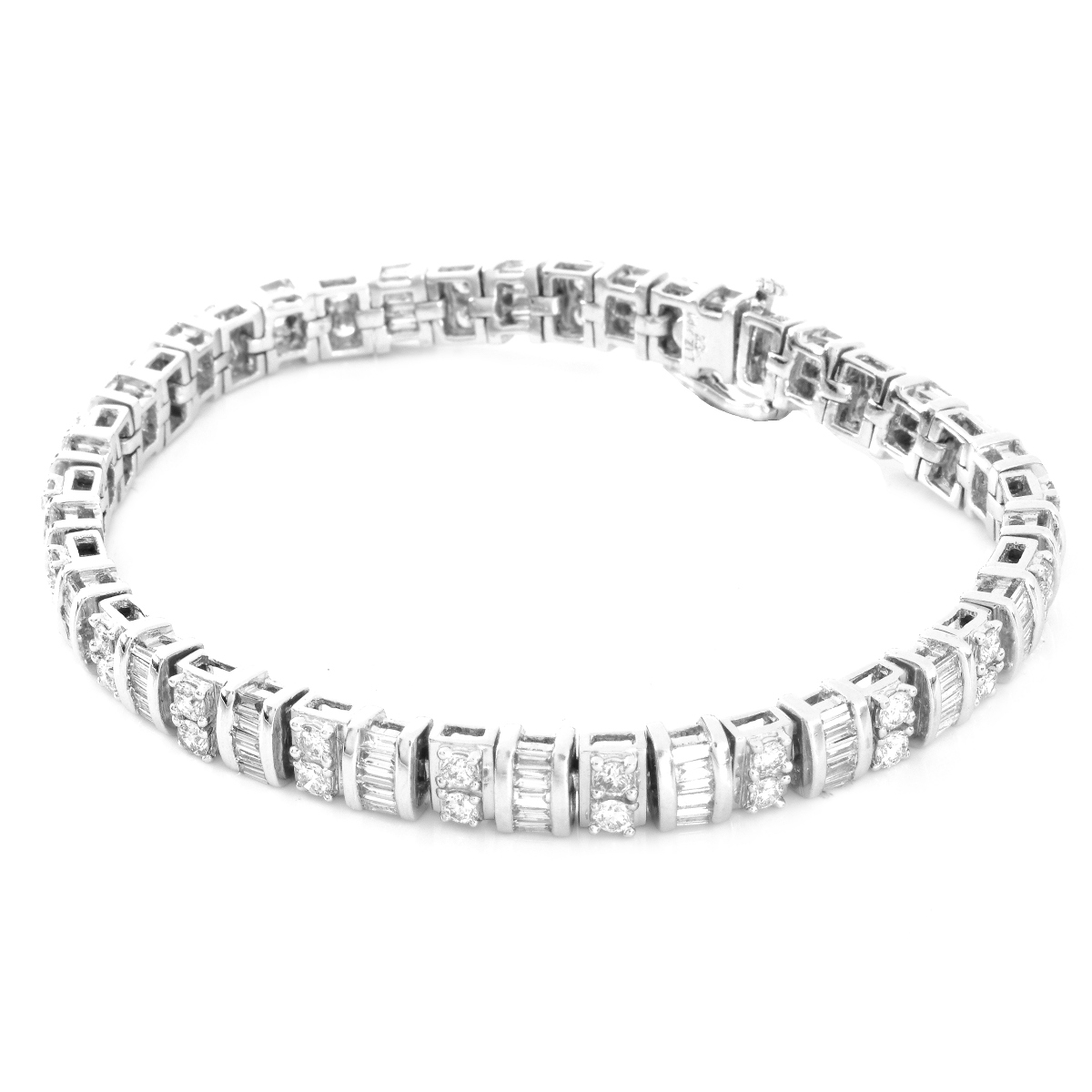 6.5ct TW Diamond and 14K Gold Bracelet