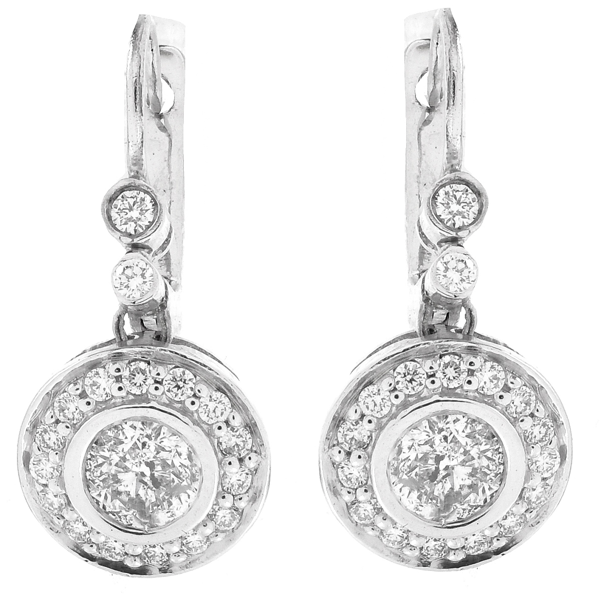 2.40ct TW Diamond and 14K Gold Earrings.