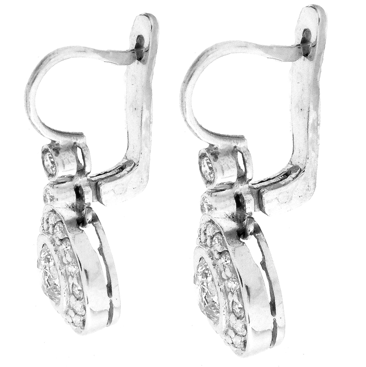 2.40ct TW Diamond and 14K Gold Earrings.