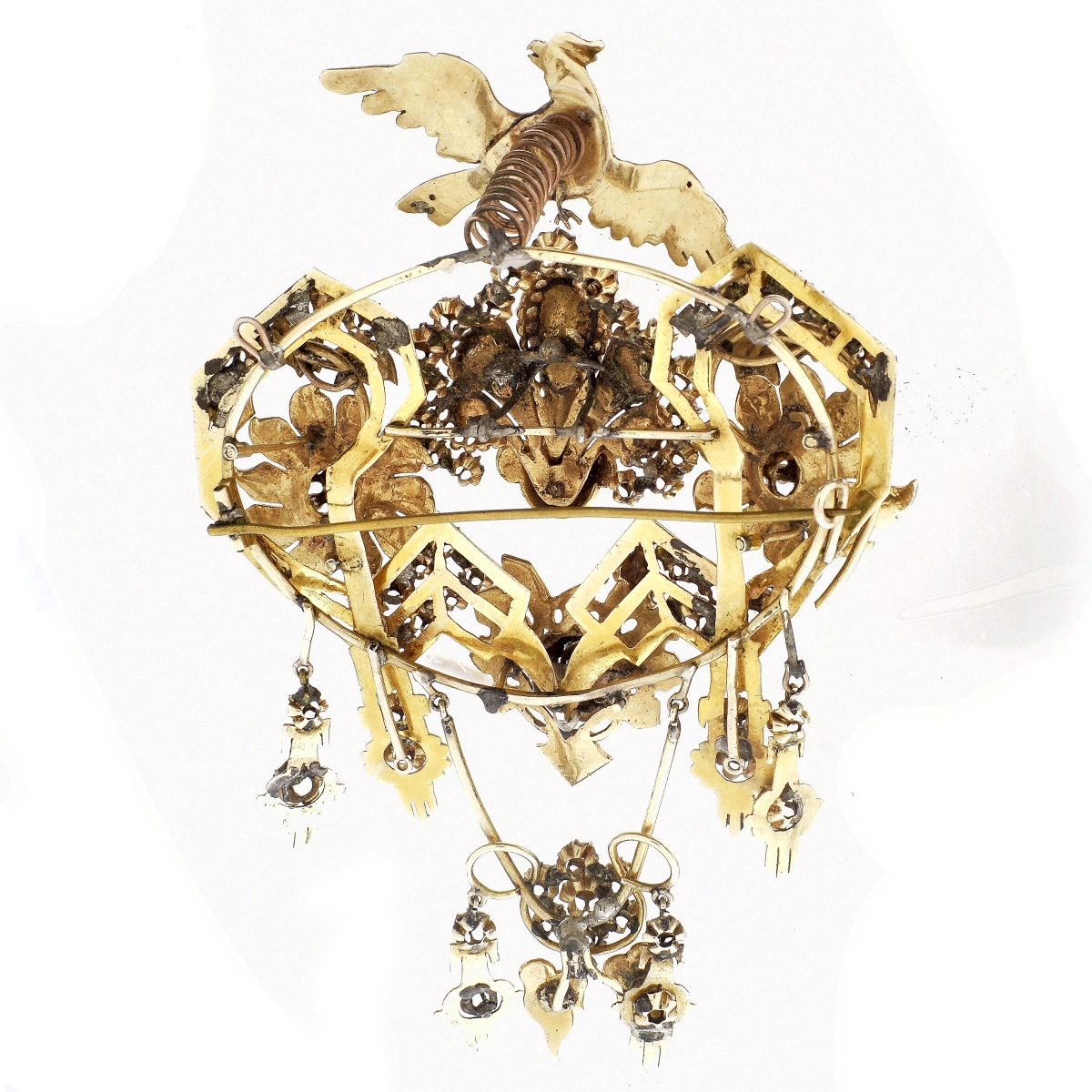 Late Ottoman Diamond Bird Brooch