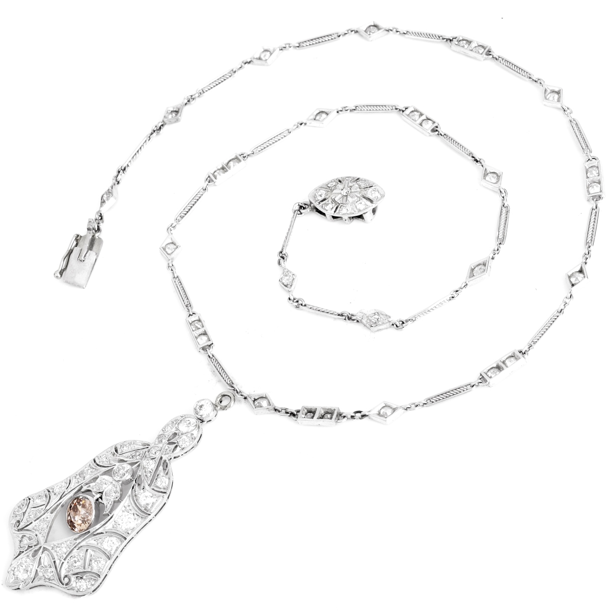 Art Deco Diamond and Platinum Necklace