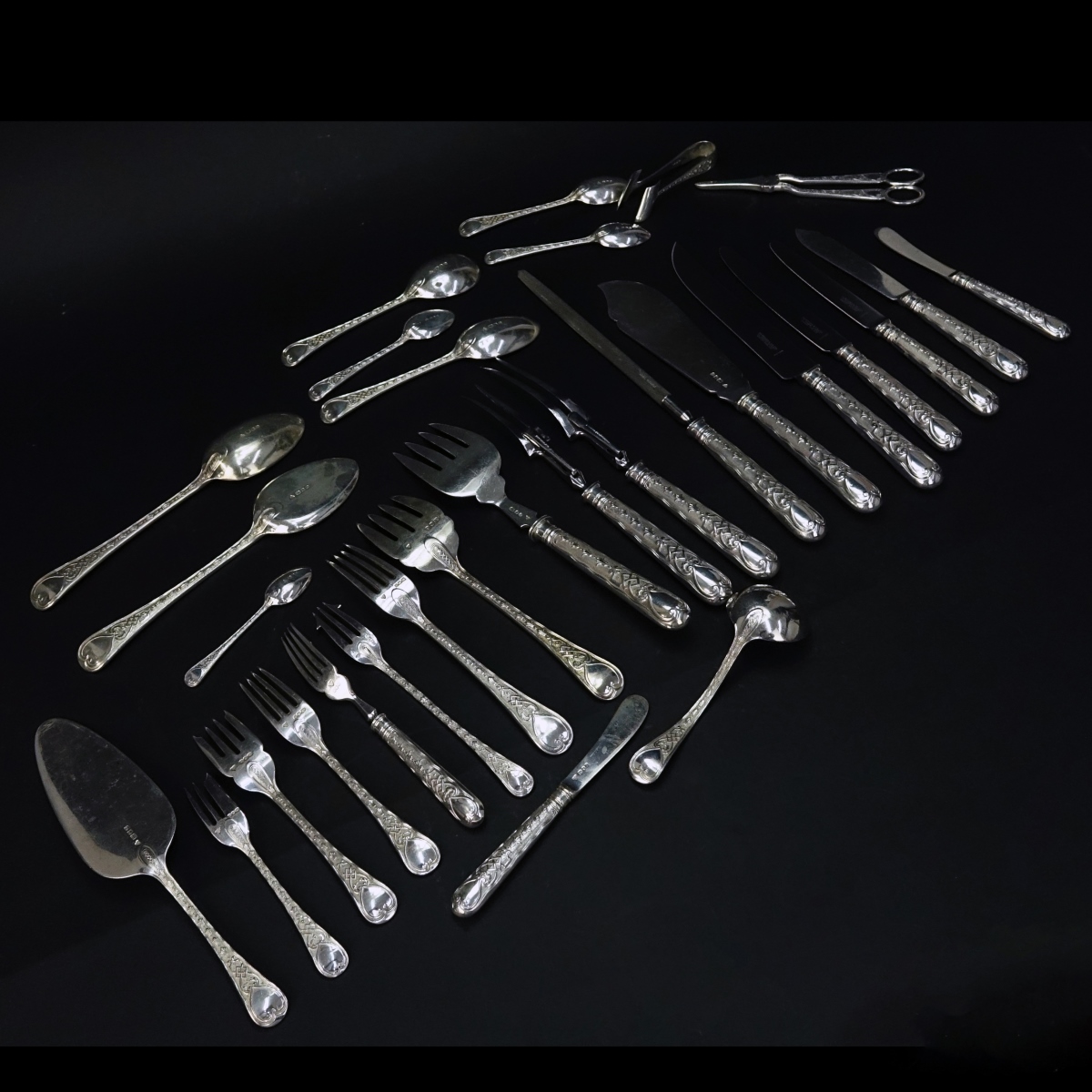 R. Garrard Sterling Silver Flatware In Chest