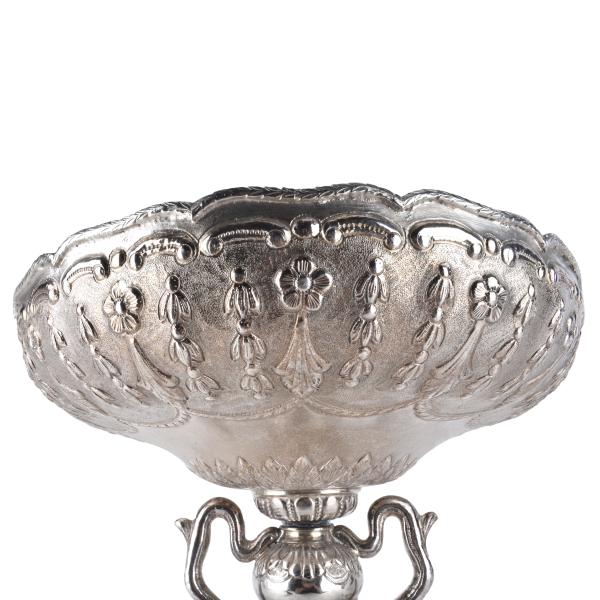 Large Antique Sterling Footed Compote