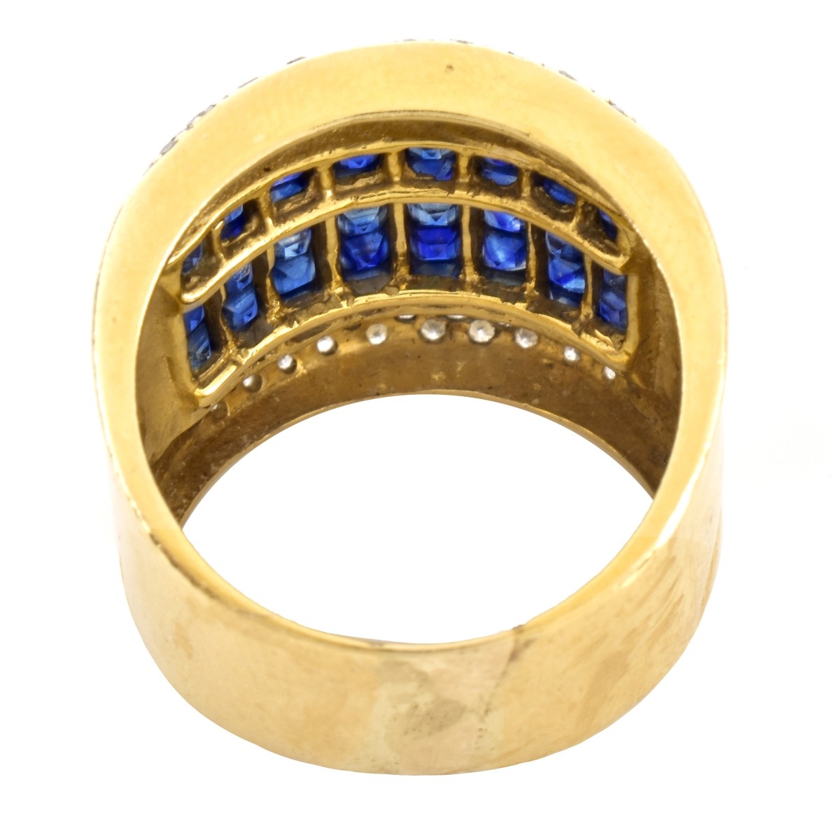 Sapphire, Diamond and 14K Gold Ring