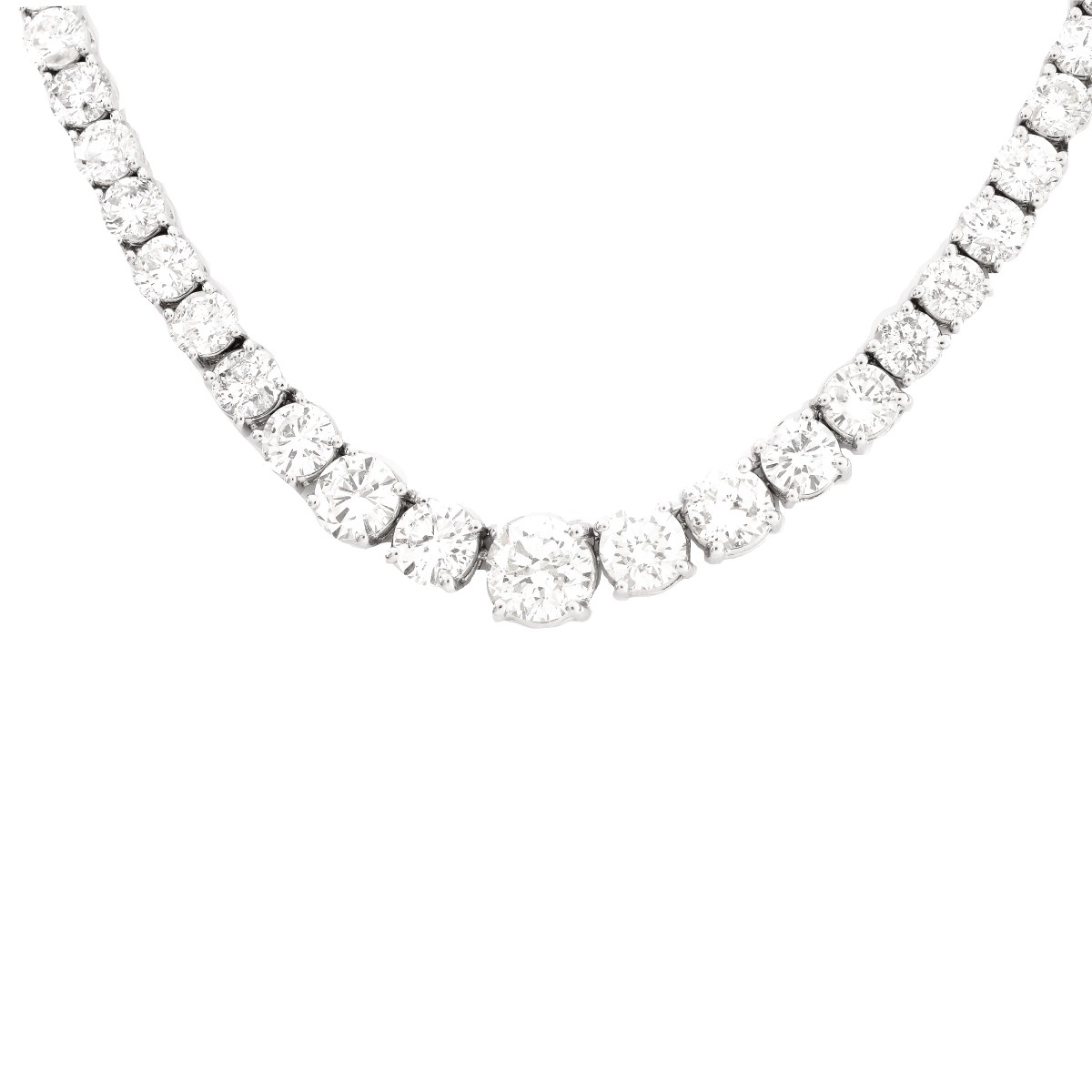 25.0ct Diamond and 18K Gold Riviera Necklace