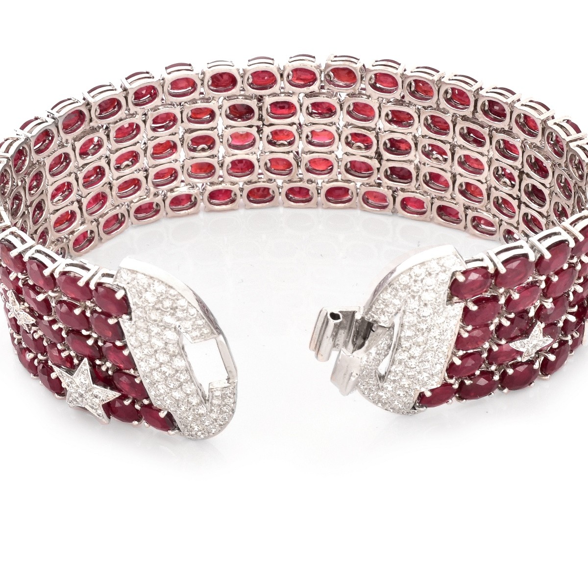 Burma Ruby, Diamond and 18K Gold Bracelet