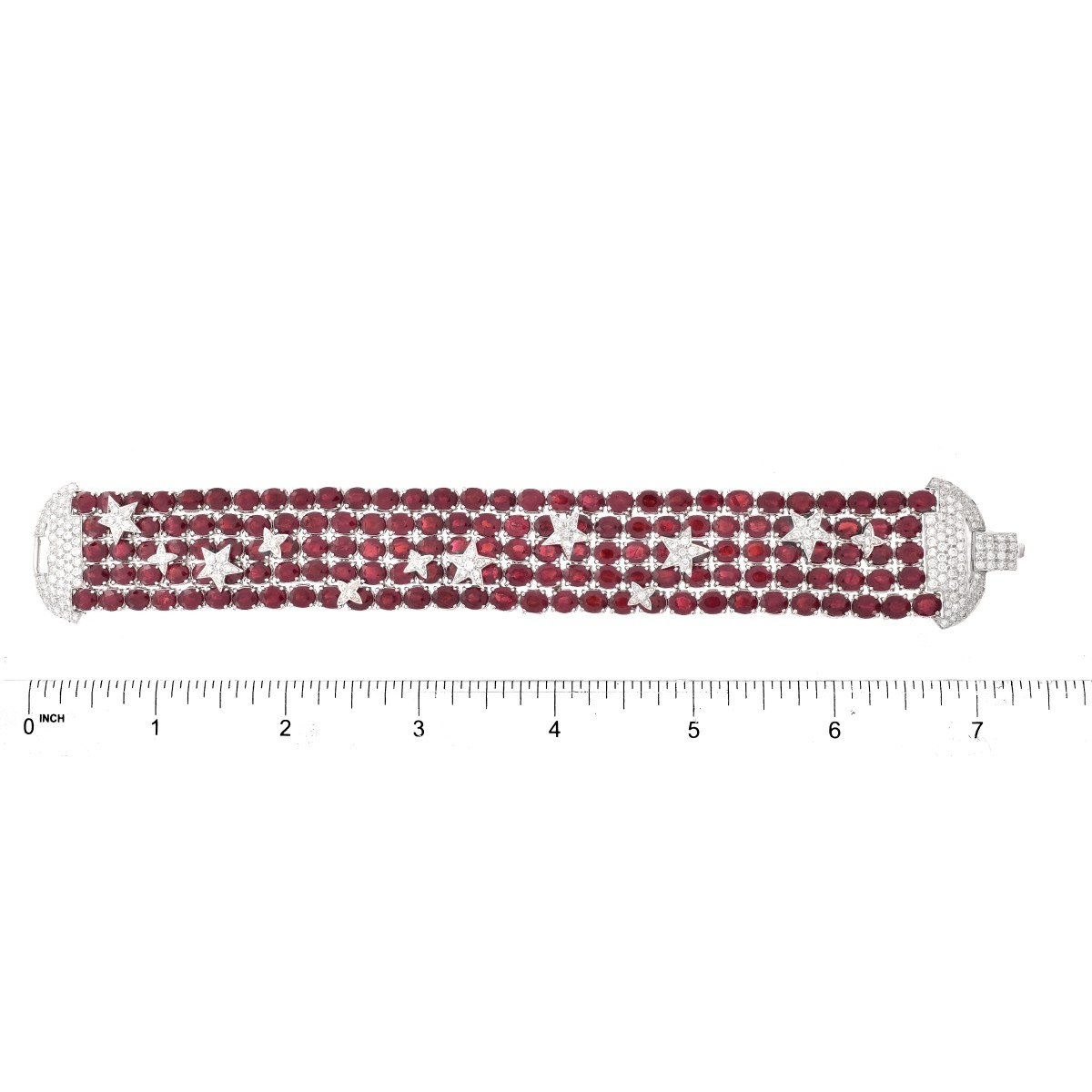 Burma Ruby, Diamond and 18K Gold Bracelet