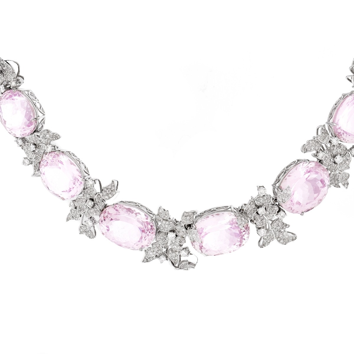 Kunzite, Diamond and 18K Gold Necklace