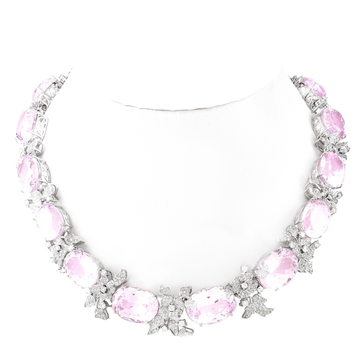 Kunzite, Diamond and 18K Gold Necklace