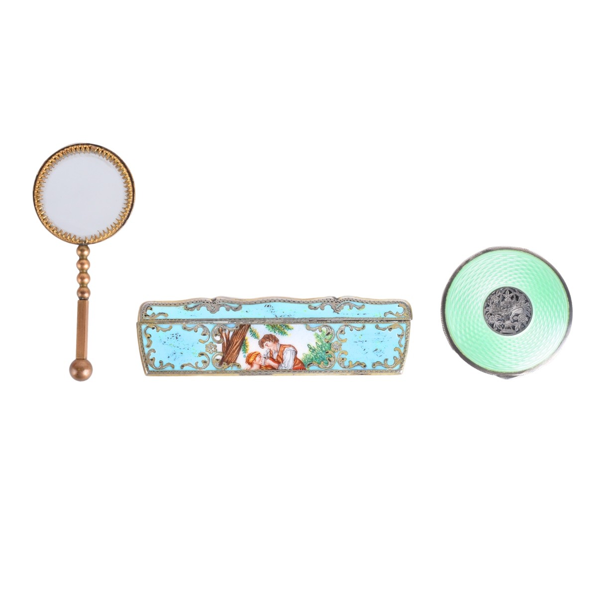 Three Enameled Accessories