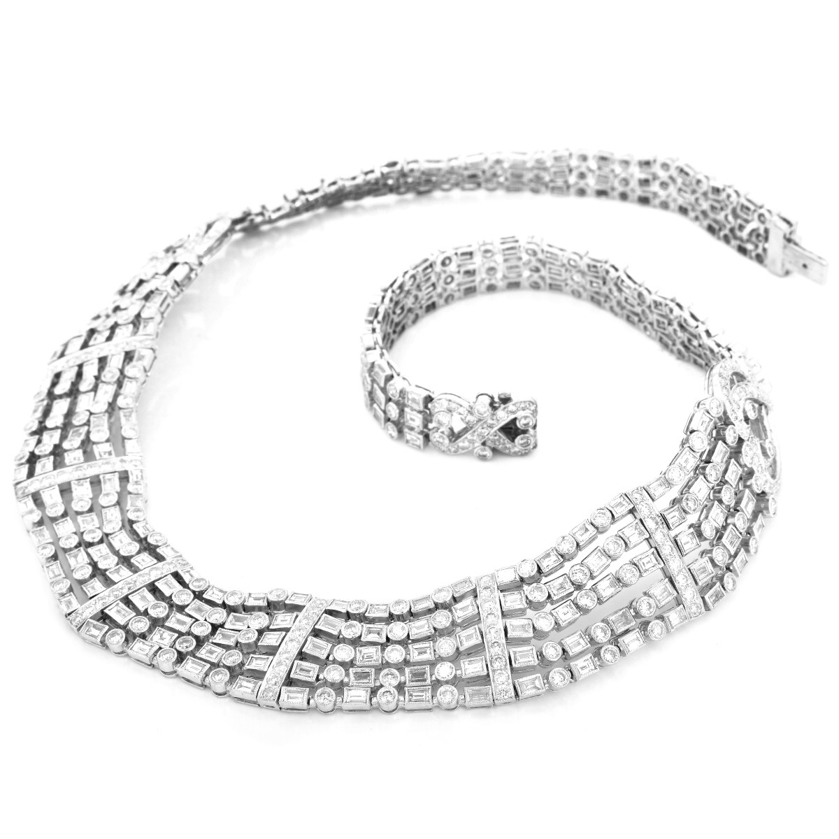 30.50ct Diamond and 18K Gold Necklace