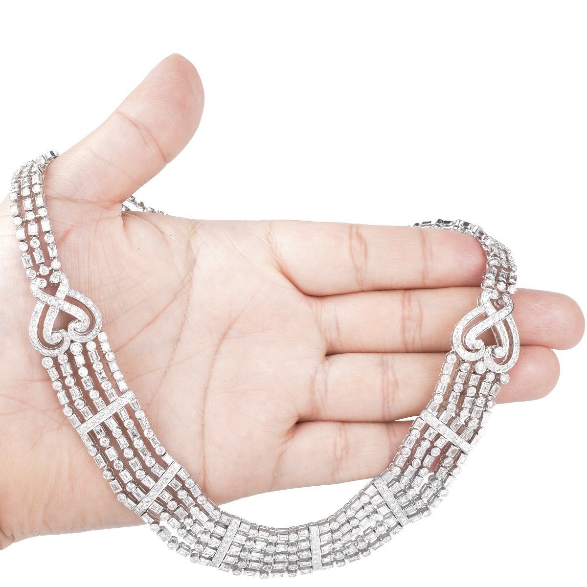 30.50ct Diamond and 18K Gold Necklace