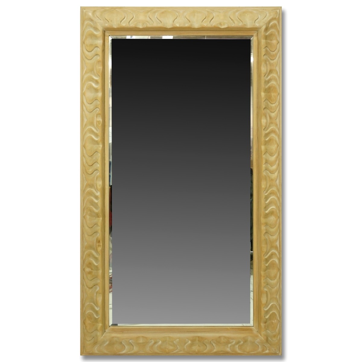 Large Framed Beveled Mirror