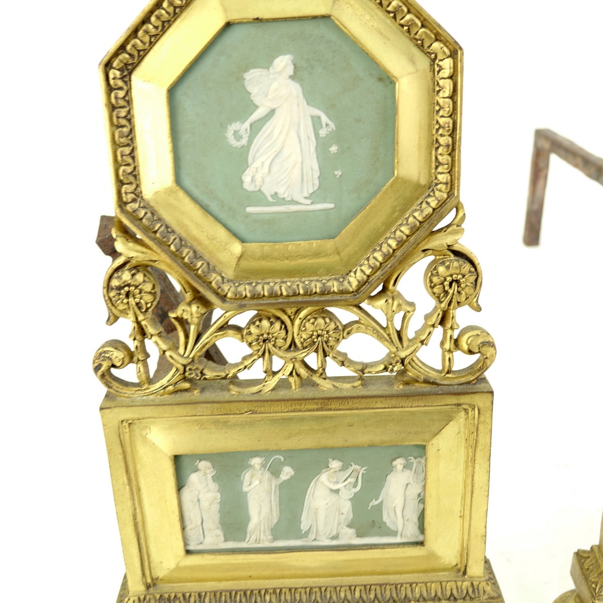 Gilt Bronze Andirons