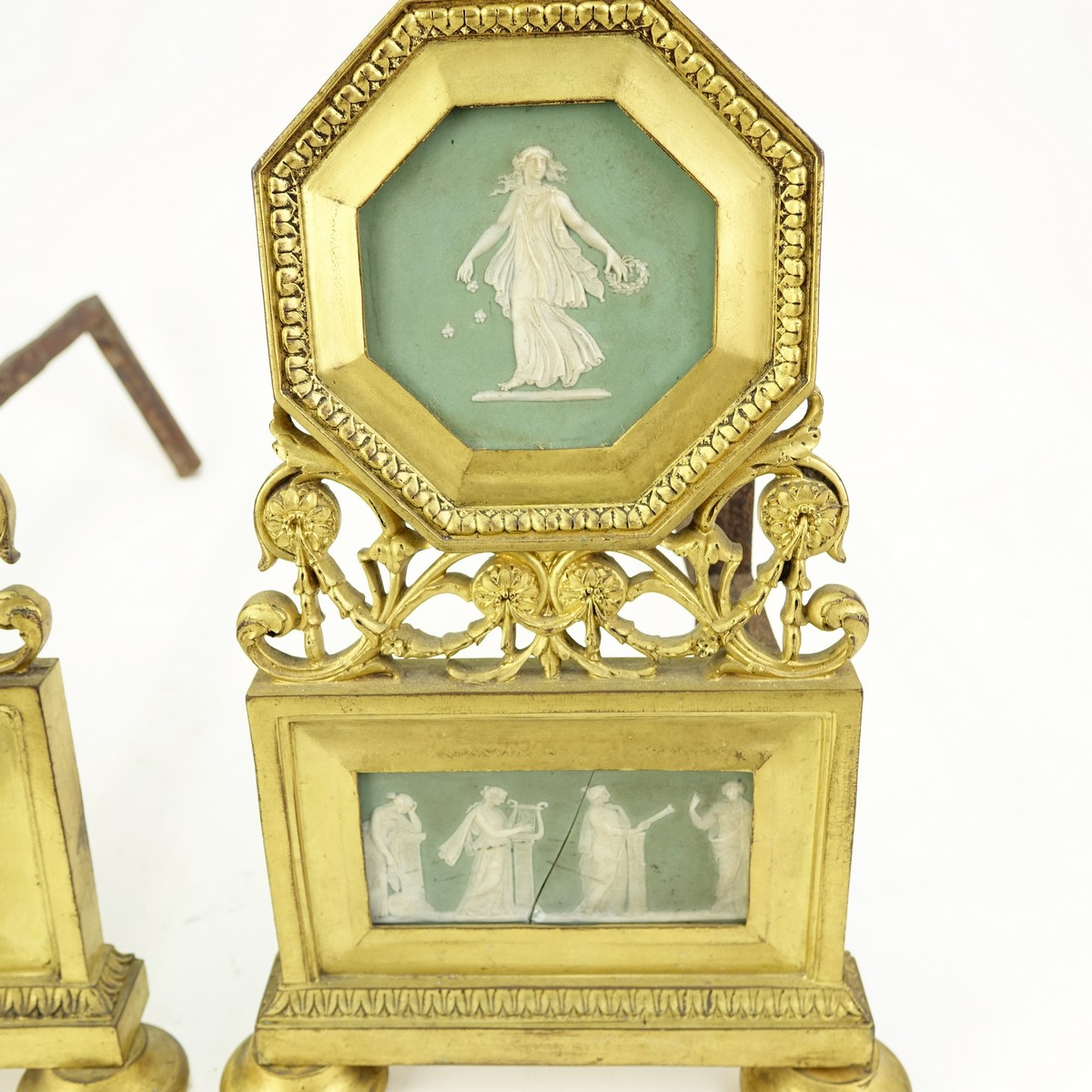 Gilt Bronze Andirons