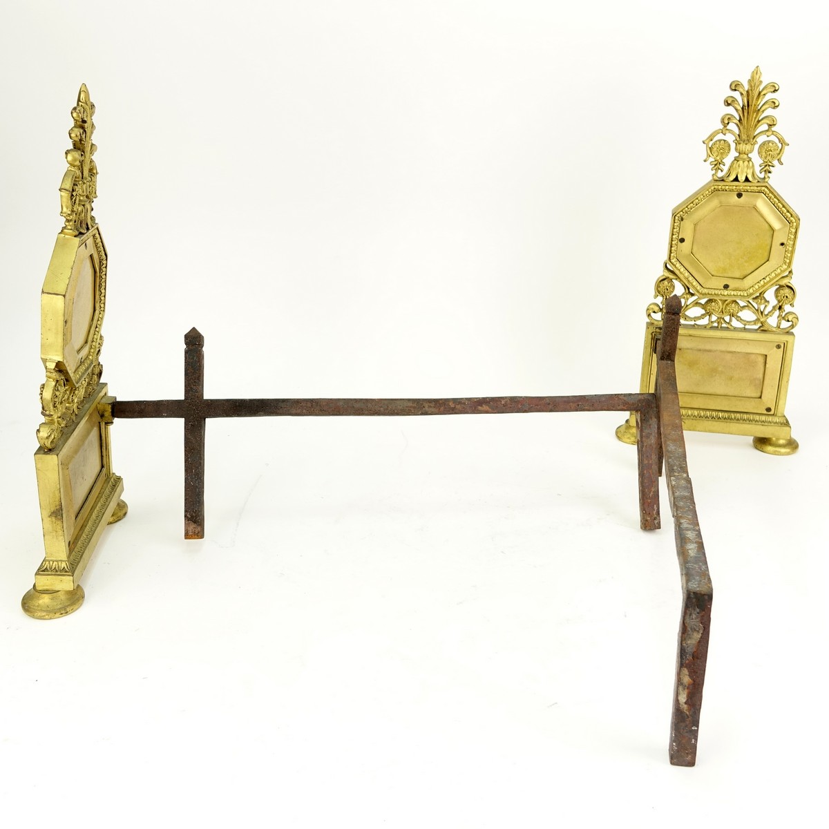 Gilt Bronze Andirons